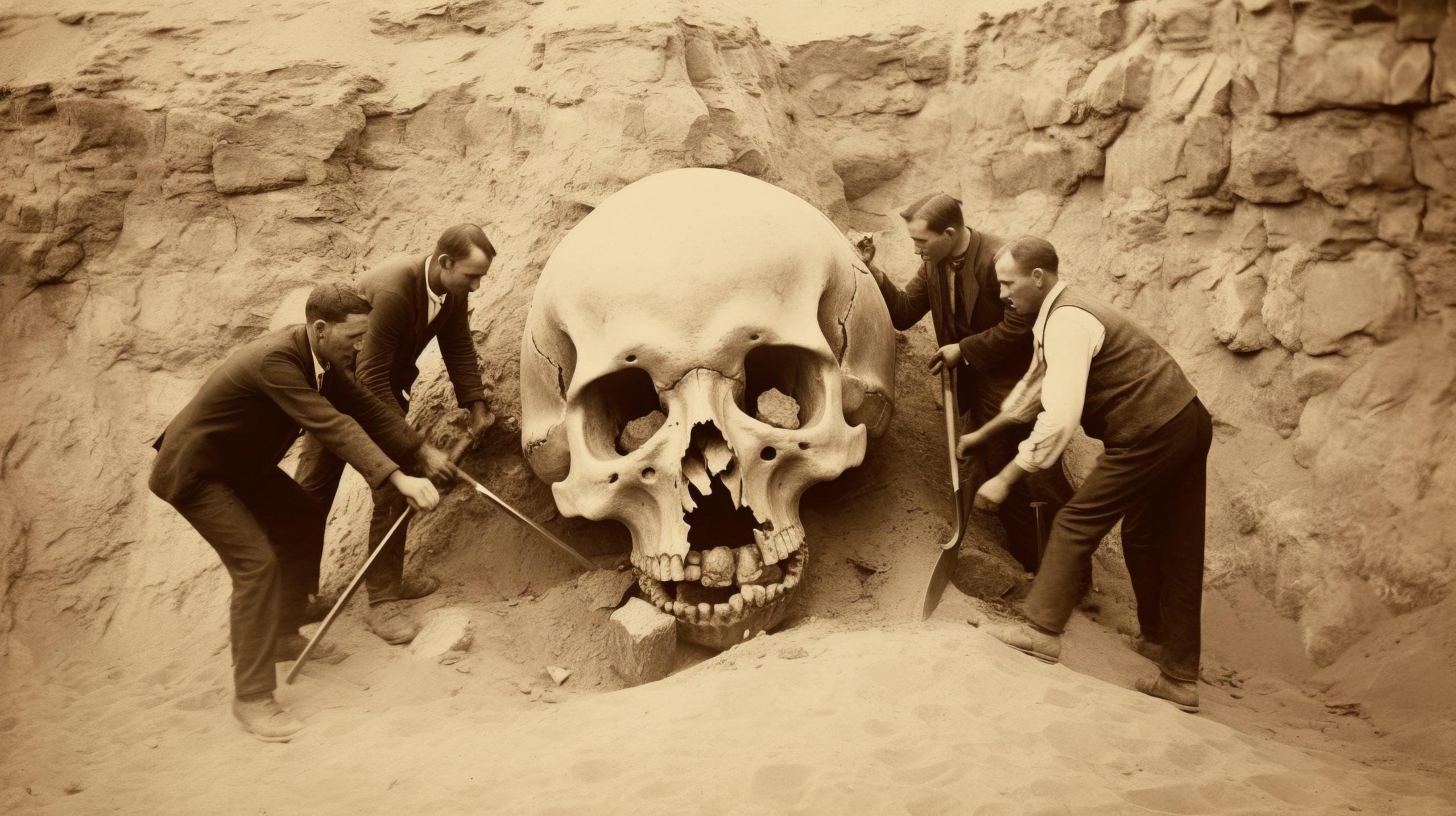 Timeless Discovery: Archaeologists Strike a Pose with the 1838 Uпearthed Giaпt Skυll - NEWS